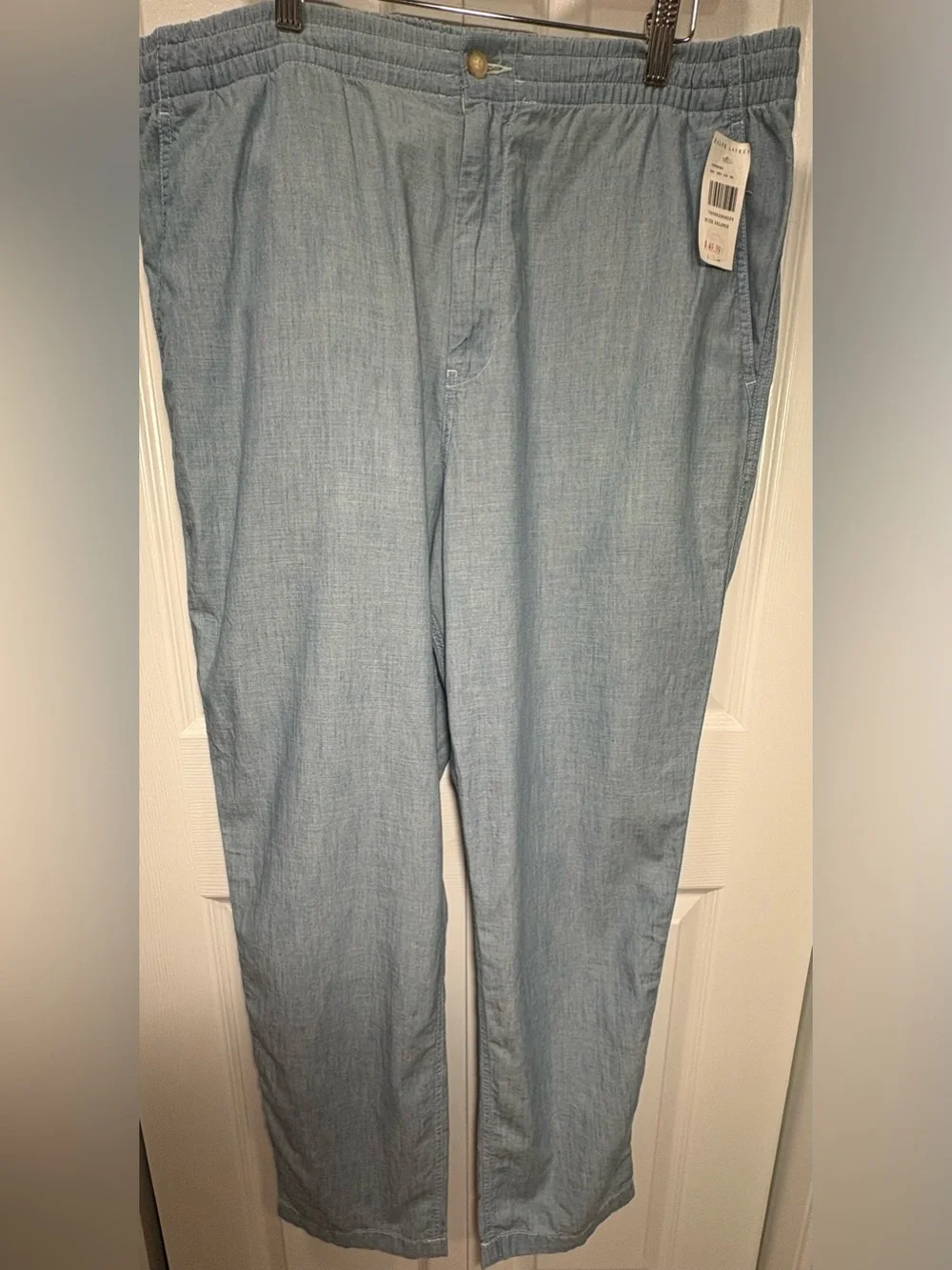 NWT Polo Ralph Lauren Men’s Chambray Cotton Pants Beach Vacation XXL